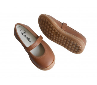 Chaussures fille SOUPLE SCRATCH Flexine - cuir CAMEL