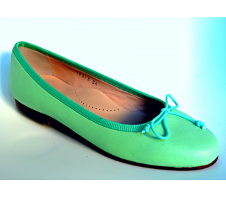 Ballerines - cuir VERT AQUA