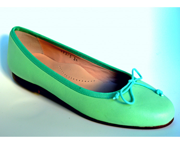 Ballerines - cuir VERT AQUA