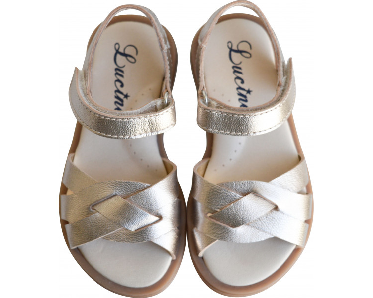 JOY nu-pieds VELCRO - cuir OR doux JOY nu-pieds VELCRO - cuir OR doux