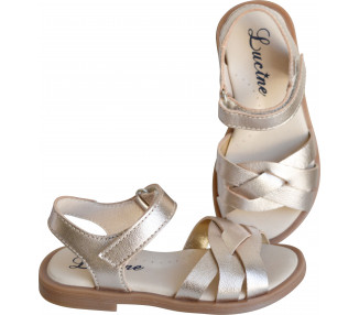 JOY nu-pieds VELCRO - cuir OR doux