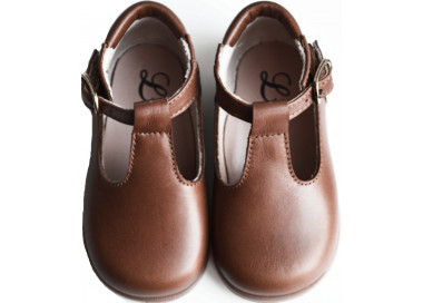 Chaussures souples Salomé ouvertes bébé fille et garçon en cuir