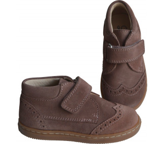 Chaussures à scratchs en nubuck résistant et non-salissant pour filles