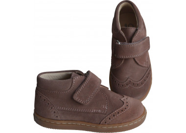 Chaussures à scratchs en nubuck résistant et non-salissant pour filles