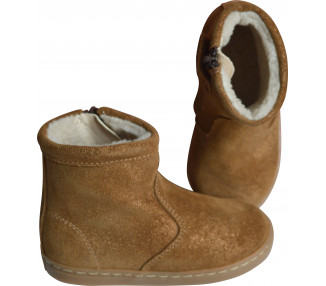 Bottines Boots FOURREES Jude - cuir camel irisé