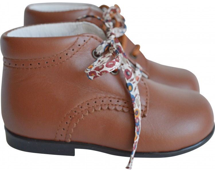 Chaussures Bottillons SOUPLES Azylis frisettes - cuir COGNAC Chaussures Bottillons SOUPLES Azylis frisettes - cuir COGNAC