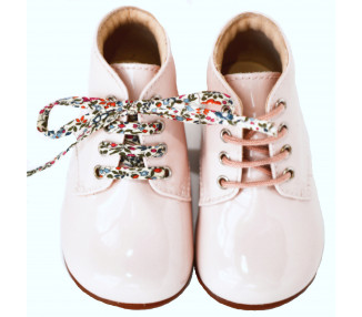 Chaussures bébé montantes confortables rose nude