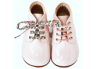 Chaussures bébé montantes confortables rose nude