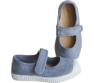 Chaussures en toiles ballerines Babies SCRATCH - Ciel jean