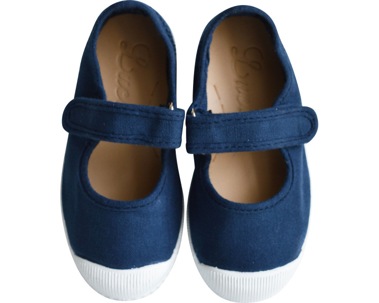 Chaussures en toiles ballerines Babies SCRATCH - Bleu MARINE