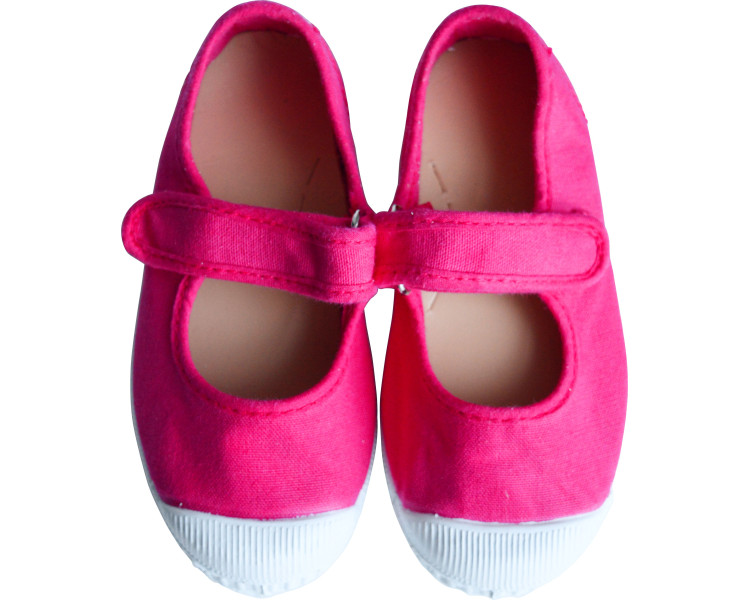 Chaussures en toiles ballerines Babies SCRATCH - Rose FUSCHIA