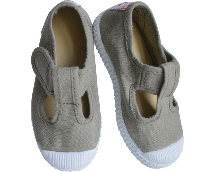 Chaussures Sandales en TOILES Salomé enfant - VERT de gris