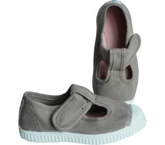 Chaussures Sandales en TOILES Salomé enfant - VERT de gris