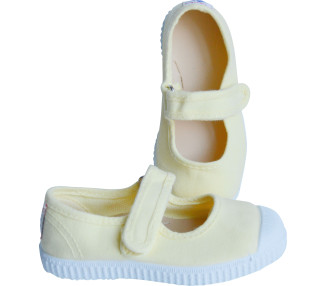 Chaussures en toiles ballerines Babies SCRATCH - JAUNE pâle