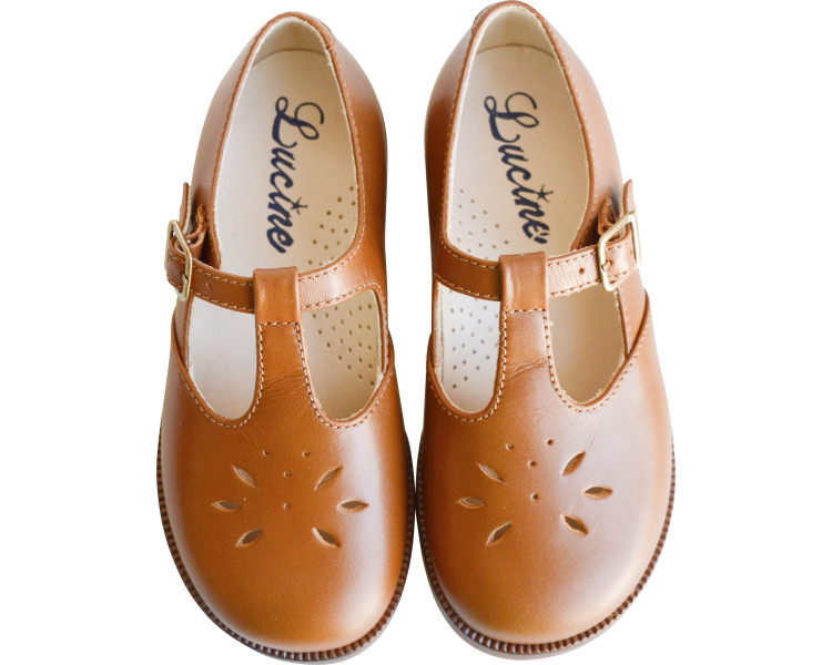 Chaussures Salomé à boucle en cuir pour fille et garçons. Semelle résistante tous terrains