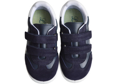 Baskets double scratchs pour bébés et enfants en cuir souple