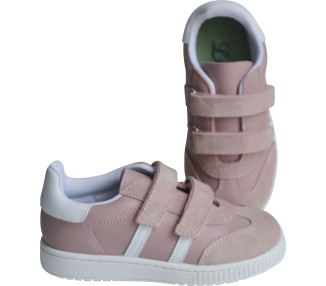 Baskets souples à scratchs en cuir pour bébés et enfants