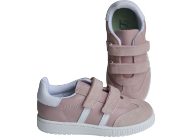 Baskets souples à scratchs en cuir pour bébés et enfants