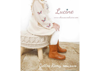 Bottes mi-hautes pour enfants filles en cuir entièrement doublées