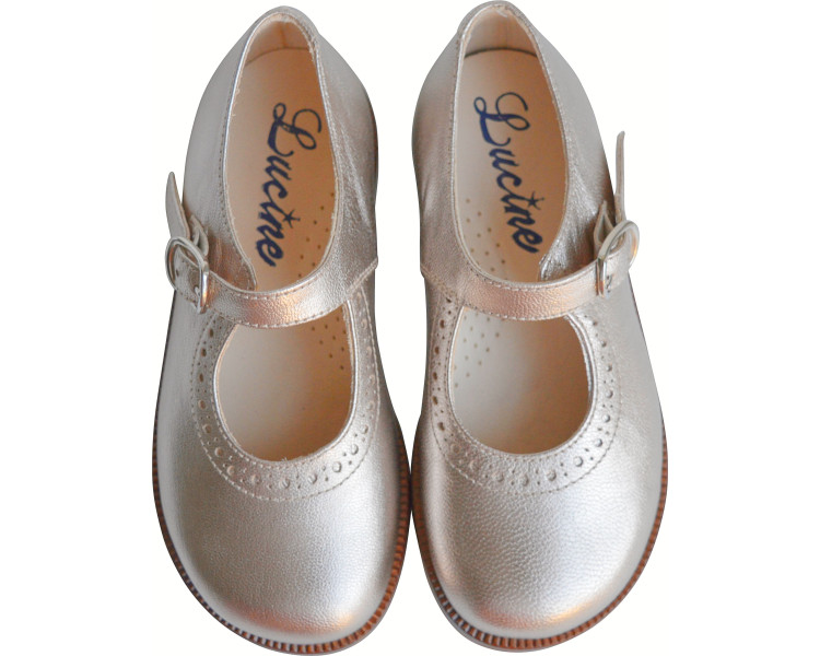 Chaussures résistantes pour filles en cuir doré