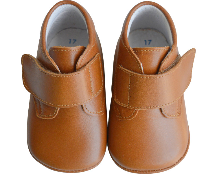 Chaussons bebe SCRATCHS SOUPLES antiderapants Mini Arthur en cuir Chaussures Lucine