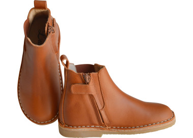 Boots souples fermeture éclair en cuir mixtes