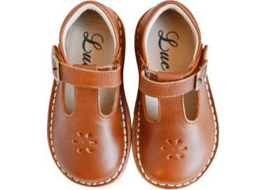 Chaussures mixtes à scratch souples en cuir