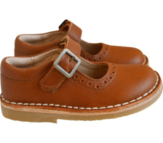 Chaussures pour fille en cuir souple et fermeture scratch pratique