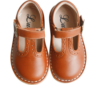 Chaussures mixtes fermeture scratch en cuir souple
