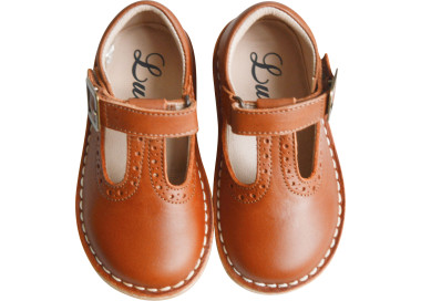Chaussures mixtes fermeture scratch en cuir souple