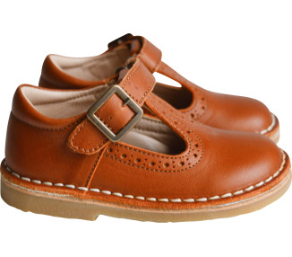 Chaussures mixtes souples à scratch en cuir