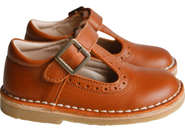 Chaussures mixtes souples à scratch en cuir