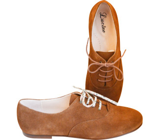 Derbies confortables pour enfants et femmes en nubuck facile d'entretien
