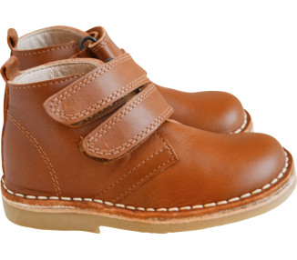 Chaussures montantes pour garçons et filles en cuir et fermeture doubles scratchs pratiques