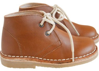 Chaussures en cuir à lacets pour enfants garçons et filles