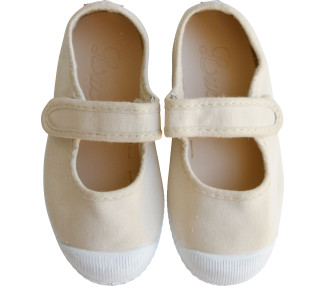 Chaussures en toiles pour filles à scratch. Pratiques, souples et confortables