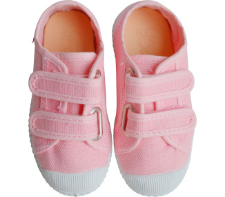 Baskets souples en toile coton bio pour enfantes
