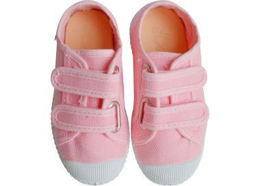 Baskets souples en toile coton bio pour enfantes