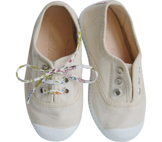 tennis en toiles souples en coton bio
