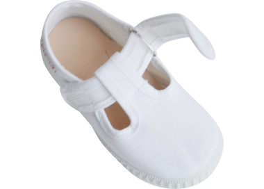 Chaussures en toiles pour enfants avec fermeture pratique à scratch
