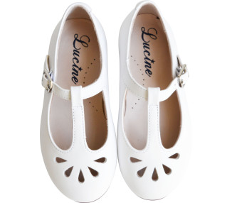 Salomé en cuir pour filles à porter avec ou sans chaussettes