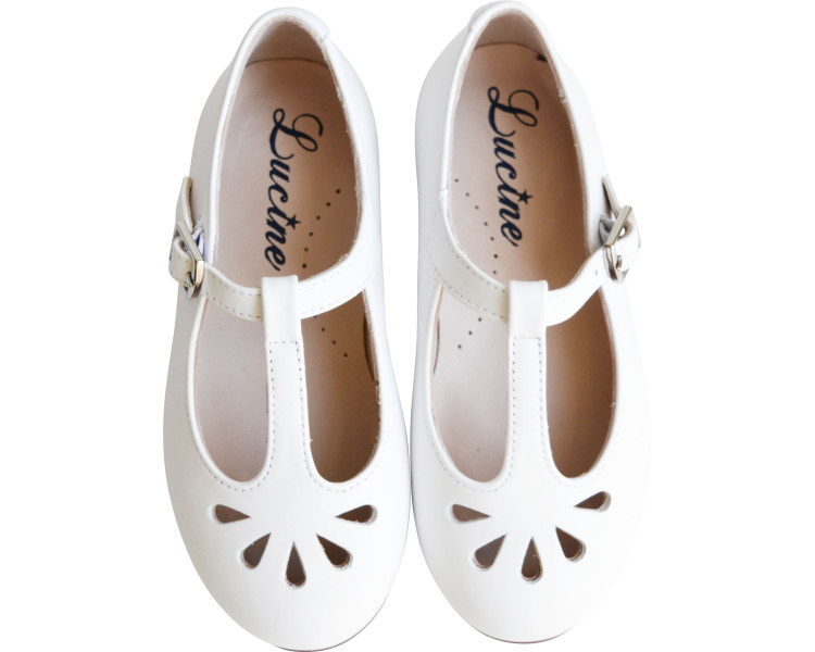 Salomé en cuir pour filles à porter avec ou sans chaussettes