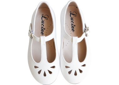Salomé en cuir pour filles à porter avec ou sans chaussettes