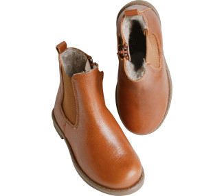 Boots bottines souples hiver fourrées laine naturelle thermorégulatrice semelle résistante