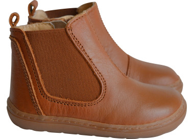 Boots bottillons très souples et confortables en cuir pour bébés