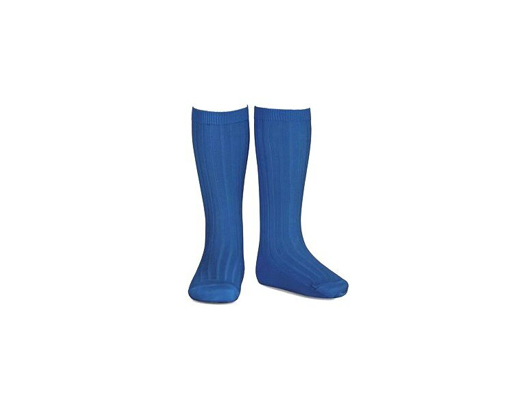 Paire de chaussettes hautes Fille- Bleu