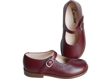 Chaussures résistantes en cuir pour fille pour l'école et les cérémonies