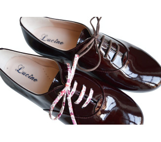Chaussures pour femmes en cuir vernis de qualité, derbies idéales pour tous les jours, en soirée et pour les mariages