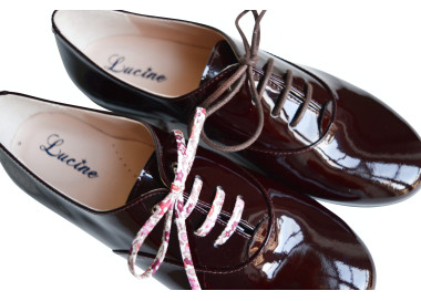 Chaussures pour femmes en cuir vernis de qualité, derbies idéales pour tous les jours, en soirée et pour les mariages