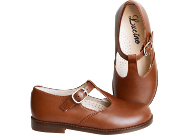 Chaussures en cuir de qualité pour enfants filles à boucle et une semelle costaud qui isole bien du froid